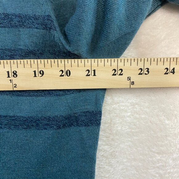 Smartwool Sweater Mens Size L Sparwood Striped Blue Crew Neck Lightweight Wool - Picture 9 of 11